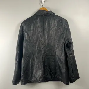 Outbrook 100% leather black full zip jacket women’s size large thumbnail 5