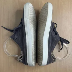 Lucky‎ Brand Women's Gray Leopard Lucia Suede Lace Up Sneakers Sie 8.5 thumbnail 3