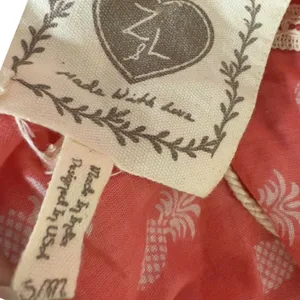 Coral Pink Pineapple Print Swim Cover Up Poncho Size S M Tassels Beach Resort thumbnail 7