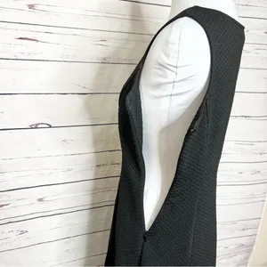 Calvin Klein Black Textured Sleeveless Fit & Flare Dress Size 4 Small thumbnail 6