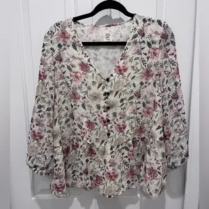 Matilda Jane Good Hart Floral Zilker peplum blouse thumbnail 4