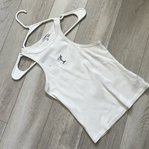 Reformation Tank Top organic cotton martini embroidered nova womens White small thumbnail 1