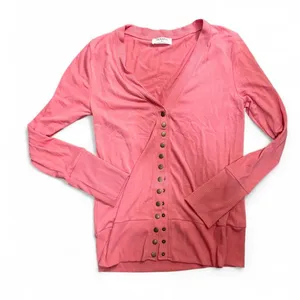 Zenana NWOT size‎ large Pink long sleeve button up thumbnail 1