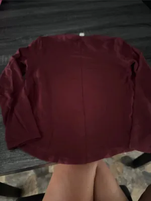 lululemon athletica Long-Sleeve Crew Top - Burgundy Wine thumbnail 3