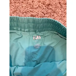GB Women Aqua Blue Smocked Waist Athletic Flowy Skort Shorts Size L thumbnail 3