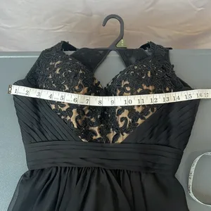 La Femme 20629 Black Lace Mini Dress Size 0 Prom Homecoming Hoco thumbnail 10