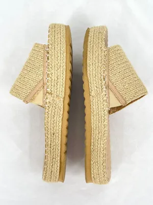 Beach by Matisse Jute Platform Slide Espadrille Sandals Natural Beige Women’s 9 thumbnail 3