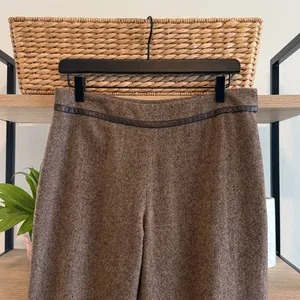 Pendleton High-Rise 100% Virgin Wool Brown Heather Career Dress Pant Trouser, 10 thumbnail 2