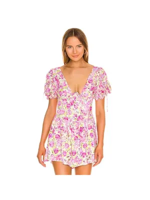 For Love And Lemons Paulina puff sleeve mini Dress thumbnail 2