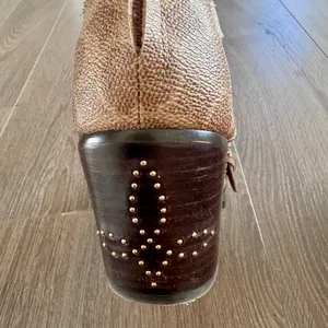 Coach Paisley Cowboy Boots Western Lace Up Studs Monogram Logo Cage Women 10B thumbnail 6