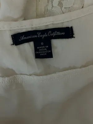 American Eagle Ivory Lace Spaghetti Strap Summer Dress SZ 0 thumbnail 12