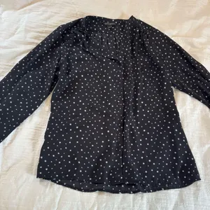 Banana Republic Black and white star blouse thumbnail 1