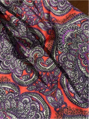 New York & Company Halter Tank Top Orange Purple Paisley Size Small thumbnail 3