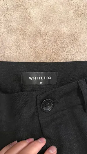 White Fox Black Cargo Pants with Metal Detail thumbnail 6