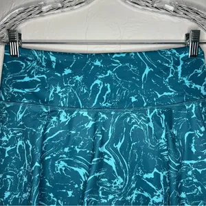 Athleta Ace Printed Ripple Marble Borealis Green Patterned Tennis Athletic Skort thumbnail 5