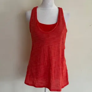 Lululemon No Limits Tank Top Heathered Red Coral 2-in-1‎ Built-in Bra Size 10 thumbnail 5