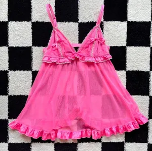NWT Victoria’s Secret Hot Pink Babydoll S thumbnail 2