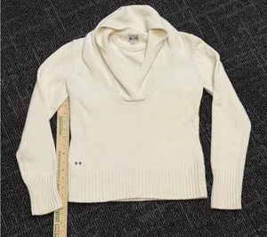 Converse One Star Women’s Cable Knit Sweater Medium Long Sleeve V-Neck Pullover thumbnail 1