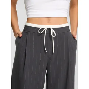 Victoria's Secret Pink On-the-Go Low-Rise Trouser Pants Wide Leg Medium NWT thumbnail 3