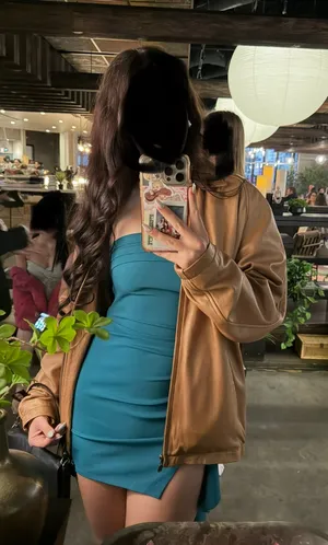 Lucy in the Sky Strapless Ruched Tassel Dress in Teal thumbnail 4