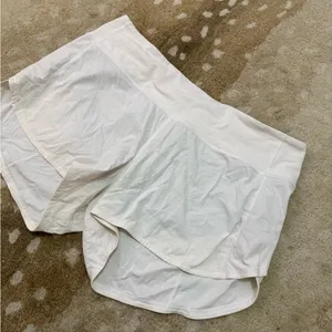 Lululemon Athletica BNWOT white speed shorts 10 tall thumbnail 3