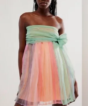 Free People NWOT In Rainbows Dress thumbnail 2