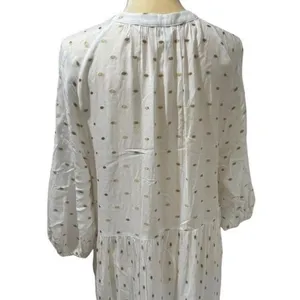 Anthropologie Augustine Tiered Sheer Maxi Dress Milk Maid Cottagecore Feminine L thumbnail 5