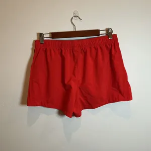 The North Face Athletic Running Shorts Red Elastic Waist Logo Large L Hiking Gym thumbnail 2
