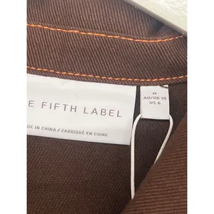 nwt Fifth Label Sz M Sz 6 Brown Cathedral Belted Button Front Shacket Mini Dress thumbnail 4
