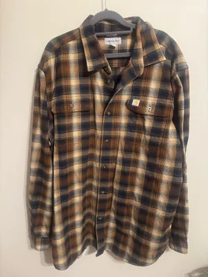 Carhartt Plaid Button-Up Flannel Shirt thumbnail 1