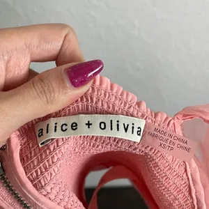 Alice + Olivia | Eliana Smocked Crop Top thumbnail 8