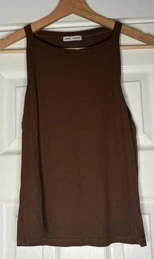 Sweet Romeo Brown Ribbed Tank Size XS NWT‎ thumbnail 1