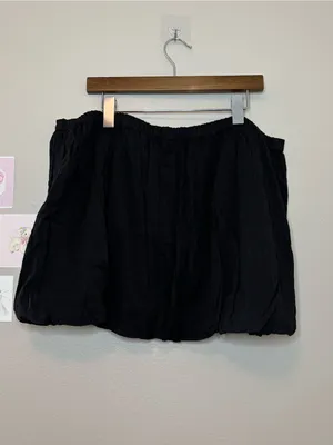 Aerie black bubble skirt plus size 2X XXL cotton ribbed summer casual preppychic thumbnail 4