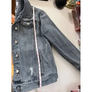 Time and Tru Womens Size Small 4‎ 6 Light Wash Distressed Blue Denim Jean Jacket thumbnail 7