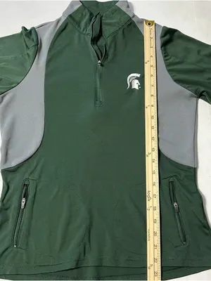 Antigua Michigan State Spartans Women S Quarter Zip Pullover Jacket Green thumbnail 2