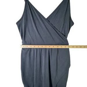 Abercrombie & Fitch Wrap Romper Skort Viscose Gray Medium NWT Summer Minimalist‎ thumbnail 6