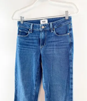 Paige Skyline Mid Rise 5 Pocket Denim Bootcut Jeans Blue 28 / 6 thumbnail 6