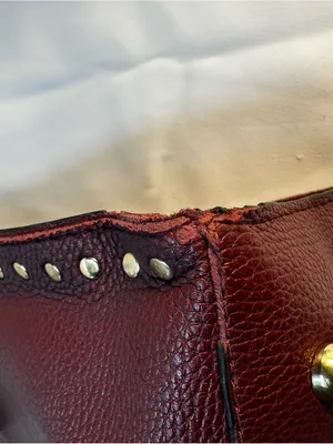 Marc New York Wine Red Tote with Gold Accent Studs thumbnail 7