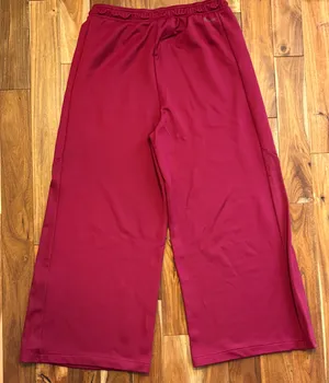 Adidas Pants Womens XL Red Wide Leg AeroReady Sweatpants Polyester Athleisure thumbnail 9