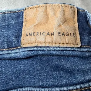 American Eagle Womens Size 12 High-Rise Skinny Kick Jeans Raw Hem Stretch Denim thumbnail 15
