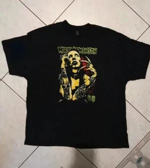 Tshirt marilyn manson emo goth alt alternative punk rock metal dark thumbnail 1
