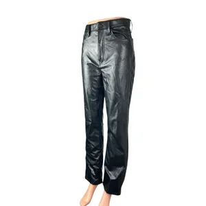 Abercrombie & Fitch Faux Vegan Leather High Rise Straight Trousers Dress Pants 4 thumbnail 3