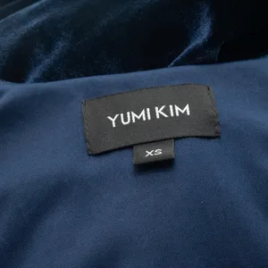 YUMI‎ KIM. New! Puff Sleeve Blue Velvet Midi Dress. thumbnail 4