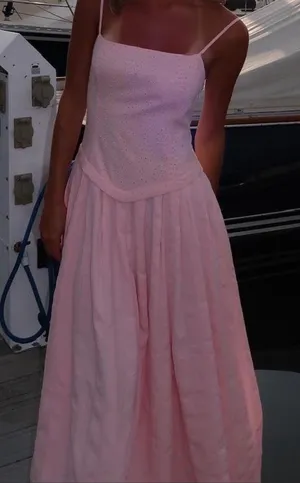 Free People Pink Midi Dress thumbnail 1