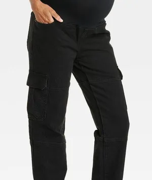 Over Belly 90's Straight Maternity Jeans - Isabel Maternity by Ingrid & Isabel thumbnail 5