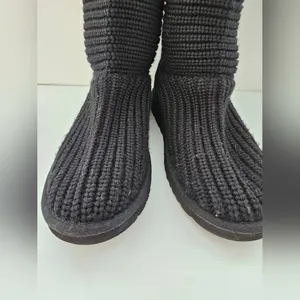 UGG Australia Lattice Cardy Knit Boots Black Size 8 thumbnail 5
