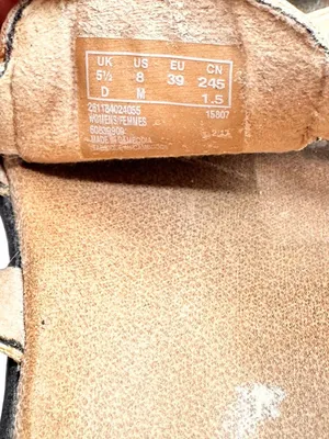 Clarks Size 8 Tan Leather Sandals Adjustable Strap Cushioned Insoles thumbnail 11