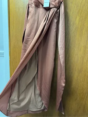 Showpo. How Will I Know Wrap Waist Tulip Hem Midi Dress Dusty Rose US 6 NWT thumbnail 10