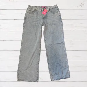 NWT Edikted Raelynn Low Rise Baggy Jeans Light Blue Washed Denim L Grunge Indie thumbnail 2