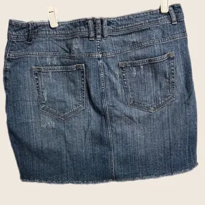 Y2k Denim‎ Distressed skirt size 14 thumbnail 5